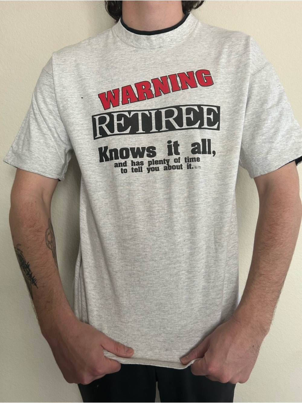 Vintage Funny Joke Retiree Tee Signal Sport Size XL USA 90s